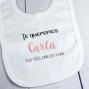 Regalos personalizados: Regalos con nombre: Babero BIO bordado