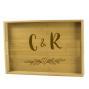 Regalos personalizados: Dise&ntilde;o y decoraci&oacute;n: Bandeja de madera grabada con monograma