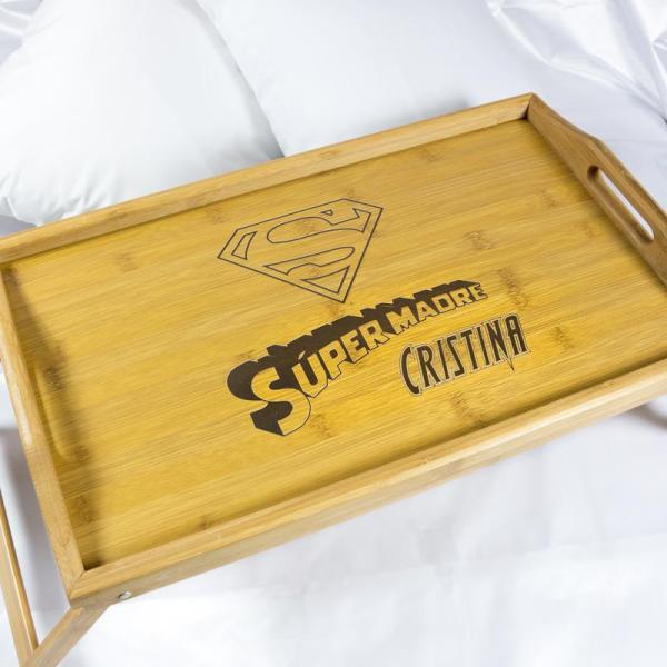 Bandeja Súpermadre o Súperpadre grabada