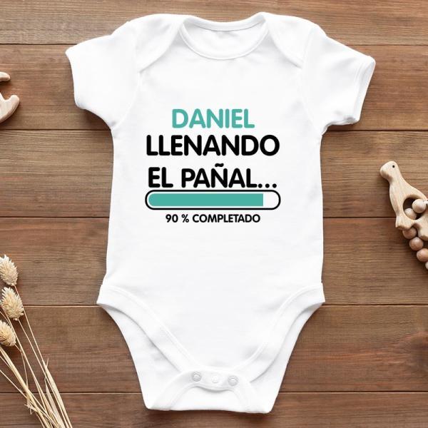 Body BIO personalizado 'llenando el pañal'