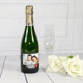 Botella de champán amor