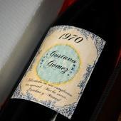 Botella de champán cumpleaños vintage