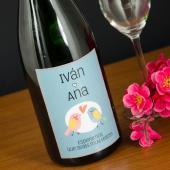 Botella de champán especial novios