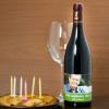 Bebidas personalizadas: Botella de vino cumpleaños con foto