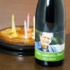 Bebidas personalizadas: Botella de vino cumpleaños con foto
