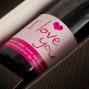 Regalos personalizados: Bebidas personalizadas: Botella de vino "I love you"