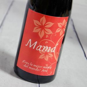 Botella de vino para la mejor madre