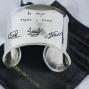 Regalos personalizados: Joyas personalizadas: Brazalete de plata personalizado con firmas