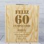 Regalos personalizados: Regalos con nombre: Caja botella de vino cumplea&ntilde;os
