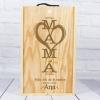 Regalos con nombre: Caja botella de vino MAMÁ personalizada