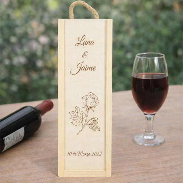 Caja botella de vino para enamorados