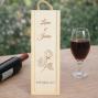 Regalos personalizados: Regalos con nombre: Caja botella de vino para enamorados