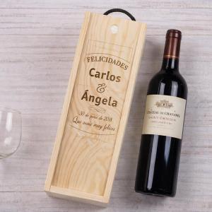 Caja botella de vino para pareja