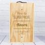 Regalos personalizados: Regalos con nombre: Caja botella de vino para s&uacute;per profes