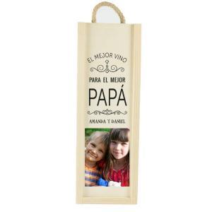 Caja botella personalizada para papá o mamá