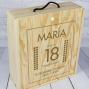 Regalos personalizados: Regalos con nombre: Caja botellas de vino 'cumplea&ntilde;os'