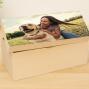 Regalos personalizados: Regalos con nombre: Caja de madera con tapa personalizada con foto