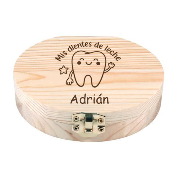 Caja de madera para dientes de leche
