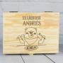 Regalos personalizados: Regalos con nombre: Caja de madera personalizada osito