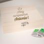 Regalos personalizados: Regalos con nombre: Caja de t&eacute; grabada para cumplea&ntilde;os