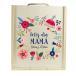 Caja de vino personalizada 'Flores para mamá'