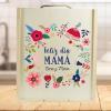 Regalos con nombre: Caja de vino personalizada 'Flores para mamá'
