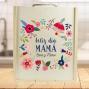 Regalos personalizados: Regalos con nombre: Caja de vino personalizada 'Flores para mam&aacute;'