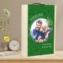 Regalos personalizados: Regalos con fotos: Caja de vino personalizada para regalo Verde