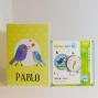 Regalos personalizados: Dise&ntilde;o y decoraci&oacute;n: Caja huellas m&aacute;gica pajaritos