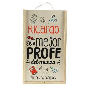 Caja madera personalizada 'Felices Vacaciones'