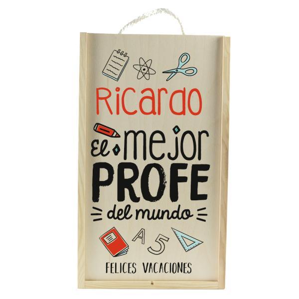 Caja madera personalizada 'Felices Vacaciones'