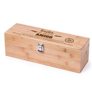 Caja sumiller de Bambú grabada 'MEJOR'