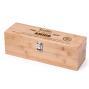 Regalos personalizados: Regalos con nombre: Caja sumiller de Bamb&uacute; grabada 'MEJOR'
