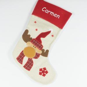 Calcetín Papá Nöel bordado