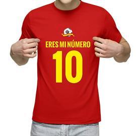 Camiseta Divertida Eres mi número 10