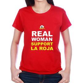 Camiseta Divertida Real Woman para futboleras
