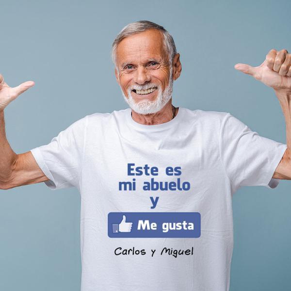 Camiseta me gusta mi abuelo personalizada