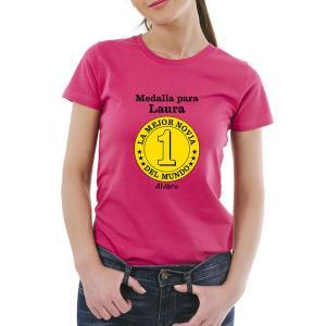 Camiseta medalla mejor novia personalizada