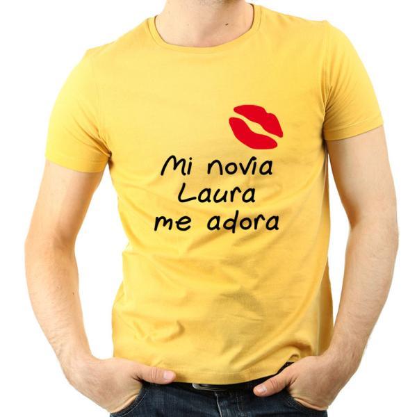 Camiseta mi novia me adora personalizada