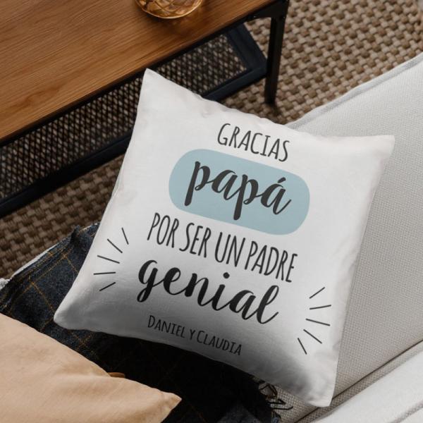 Cojín para un papá genial personalizado