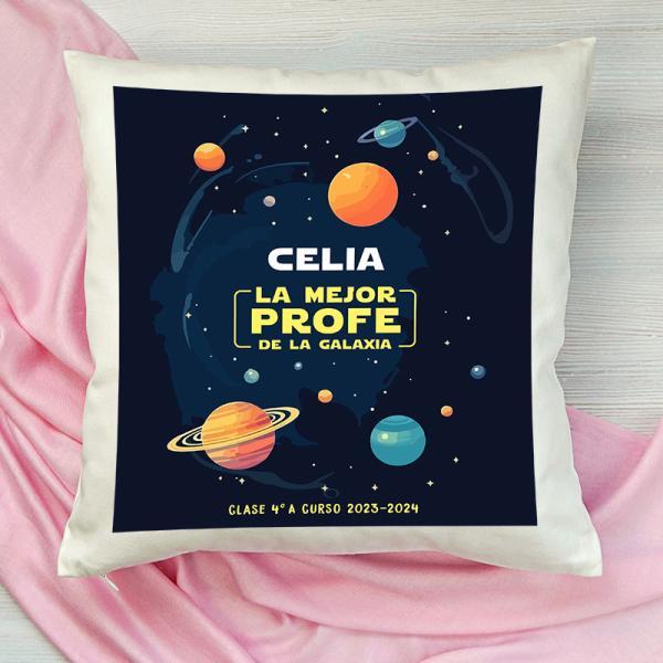 Cojín personalizado 'Mejor Profe de la Galaxia'