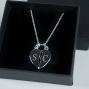 Regalos personalizados: Joyas personalizadas: Colgante coraz&oacute;n divisible de plata personalizado