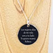 Colgante de plata Mamá personalizado 