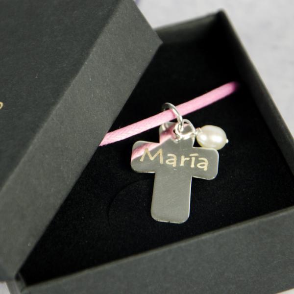 Colgante personalizado cruz de plata