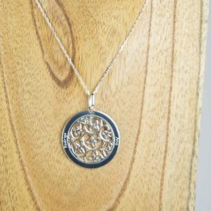 Colgante de plata rosetón personalizado