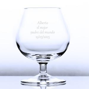 Copa de Coñac grabada