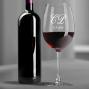 Regalos personalizados: Cristaler&iacute;a personalizada: Copa de vino con iniciales grabadas