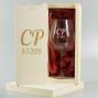 Regalos personalizados: Cristaler&iacute;a personalizada: Copa de vino con iniciales grabadas