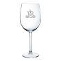 Regalos personalizados: Cristaler&iacute;a personalizada: Copa de vino con monograma grabado