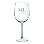 Regalos personalizados: Cristaler&iacute;a personalizada: Copa de vino grabada con monograma